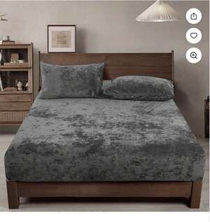 PHF Truly Velvet Fitted Sheet Queen Size,